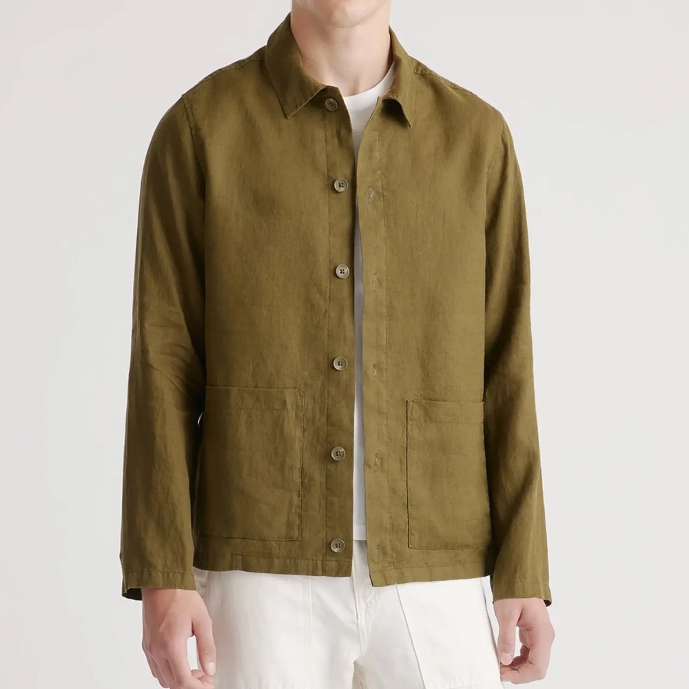 Quince European Linen Utility Shirt Jacket